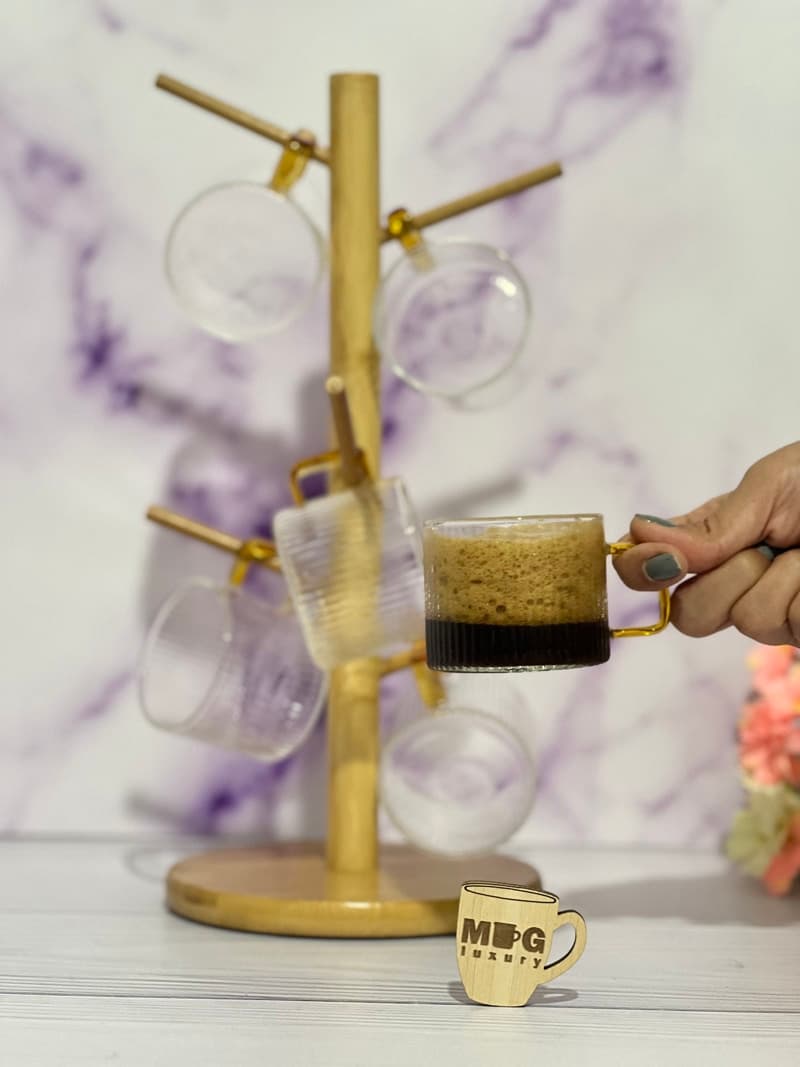 شات پیرکس شیاردار دسته طلایی آنتی شوک — تصویر ۲
