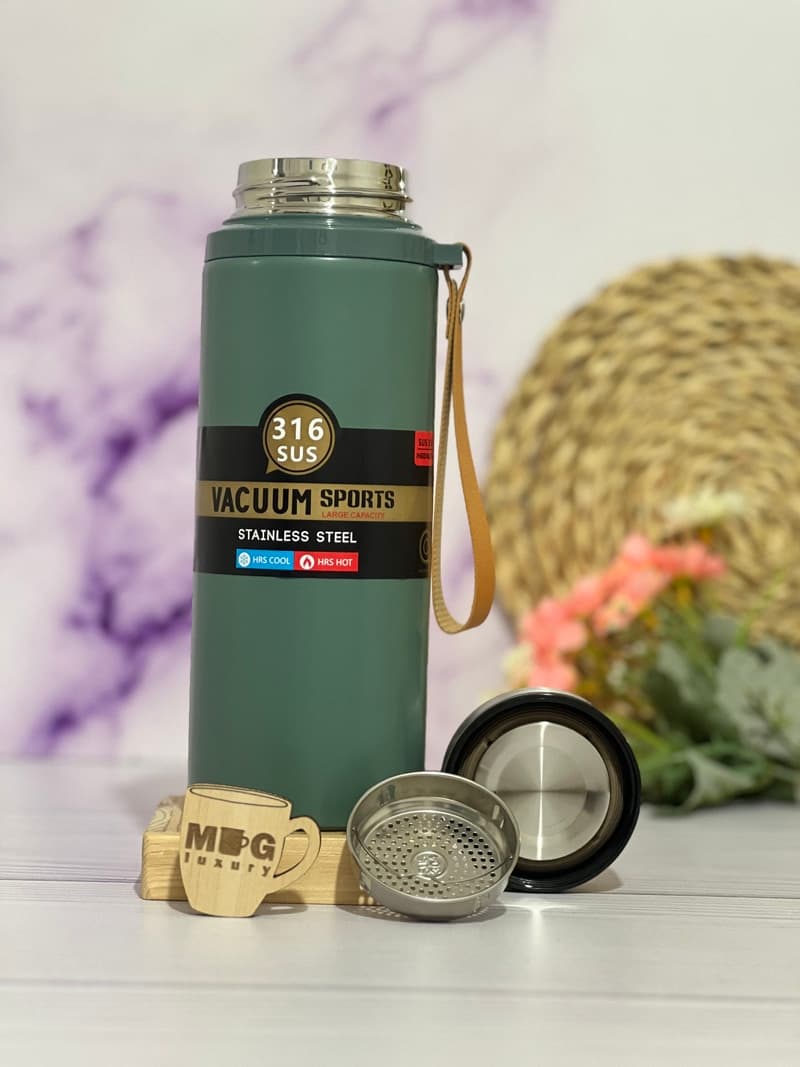 فلاسک VACUUM SPORTS درب استیل 800 میل استیل 316 — تصویر ۳