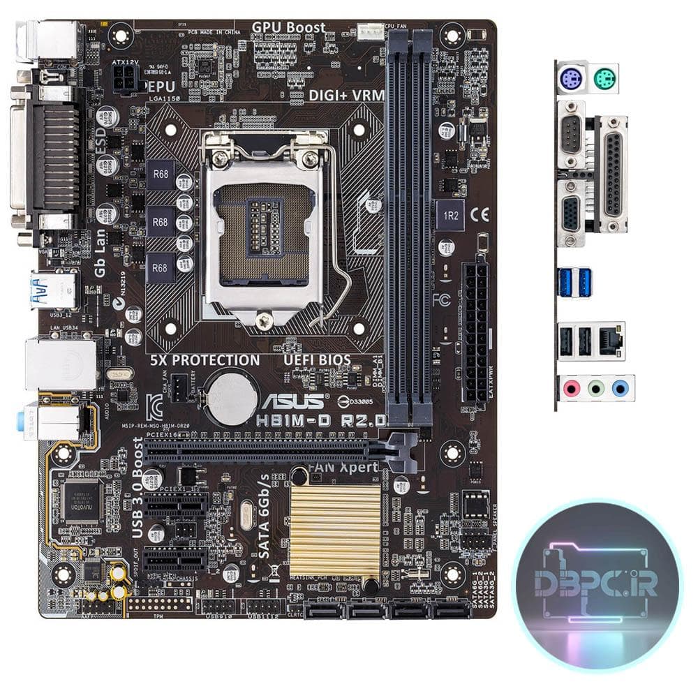 مادربرد ASUS H81M-D R2.0 به همراه پردازنده Intel Core i3-4160 — تصویر ۲