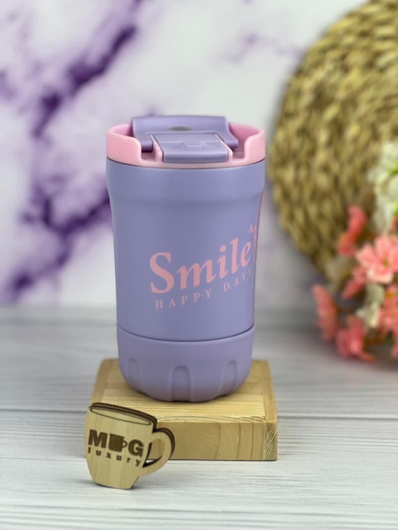 تراول ماگ SMILE پایین سیلیکونی 450 میل استیل 304 — تصویر ۲