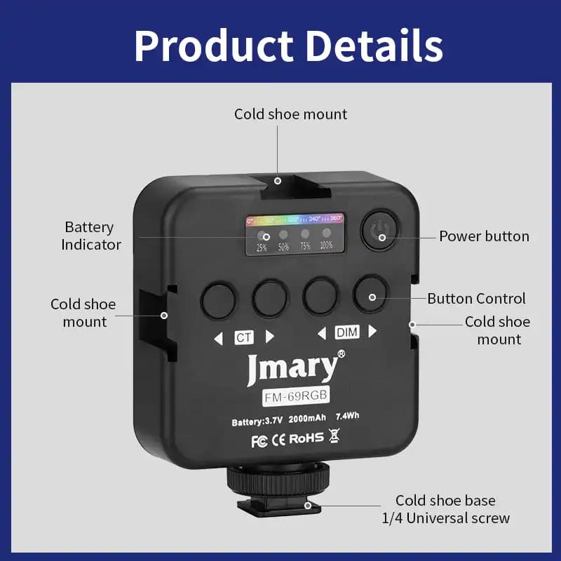نور ثابت جی ماری مدل Jmary FM-69RGB — تصویر ۲