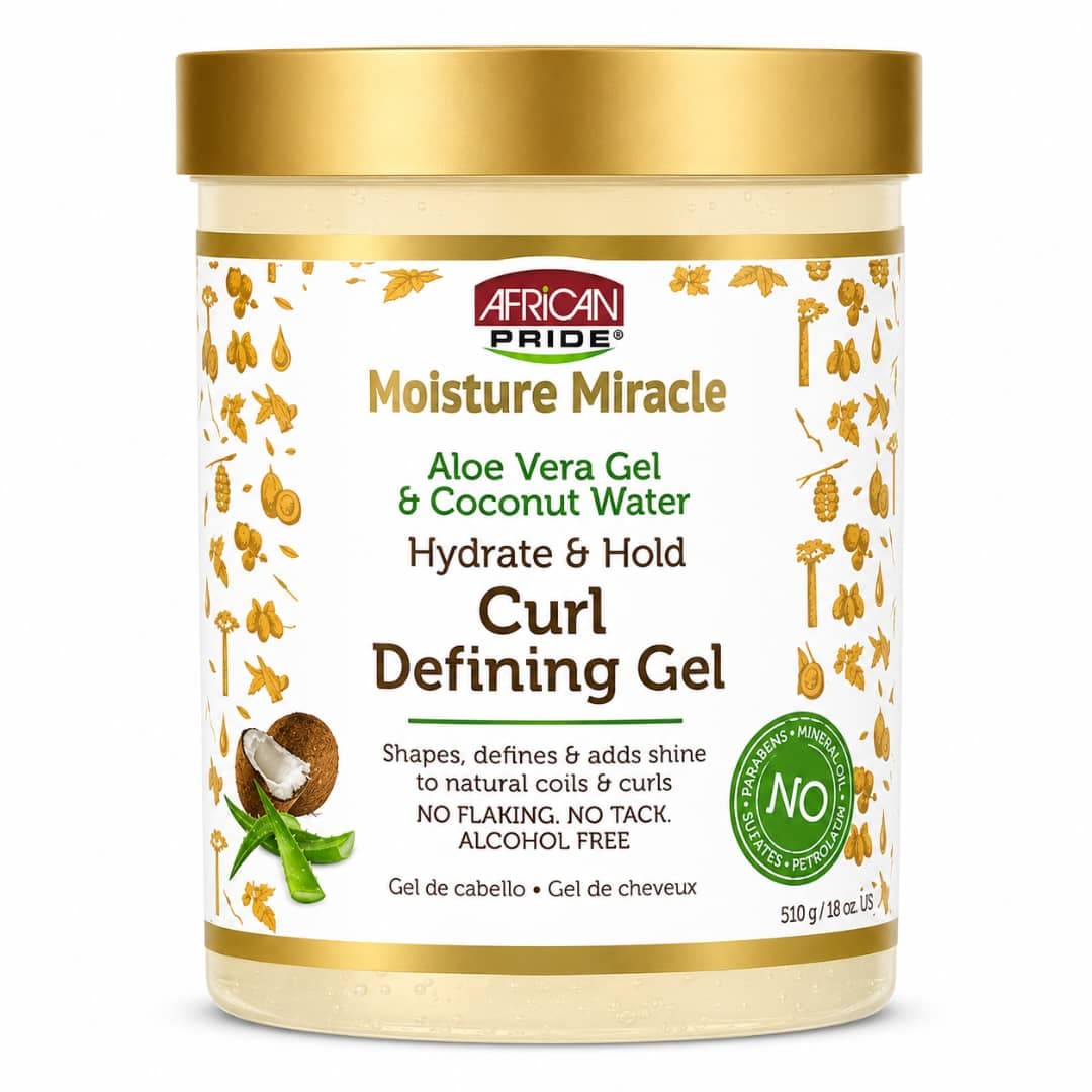 ژل حالت دهنده آلوئه ورا و آب نارگیل آفریکن پراید Defining GEL Curl Aloe Vera Gel &Coconut & Hold AFRICAN PRIDE