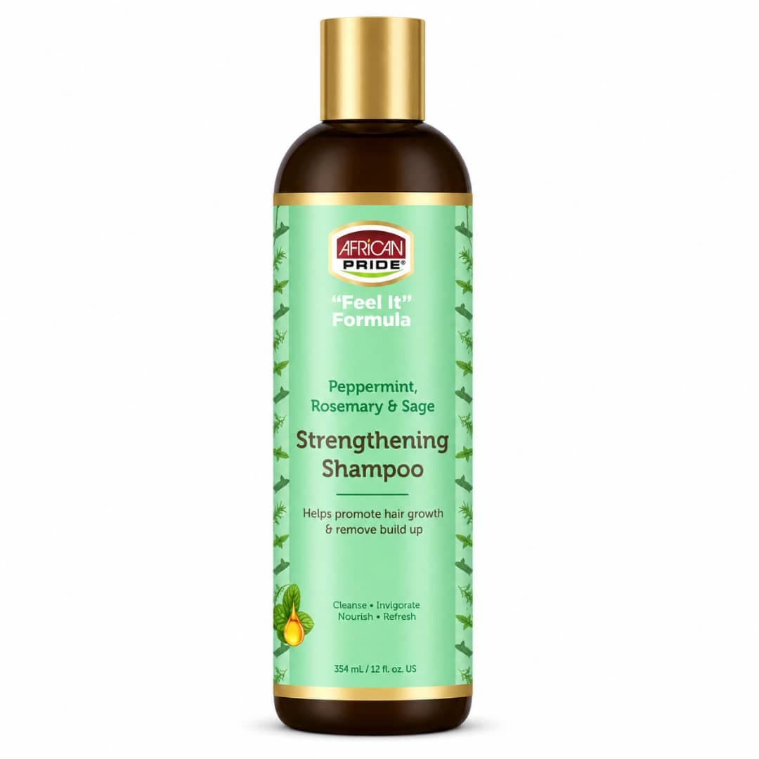 Shampoo Strengthening Peppermint Rosemary&Sage AFRICAN PRIDE شامپو رزماری و مریم گلی افریکن پراید