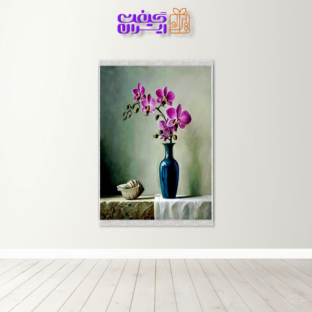 تابلو فرش چاپی گلدان کد 9168