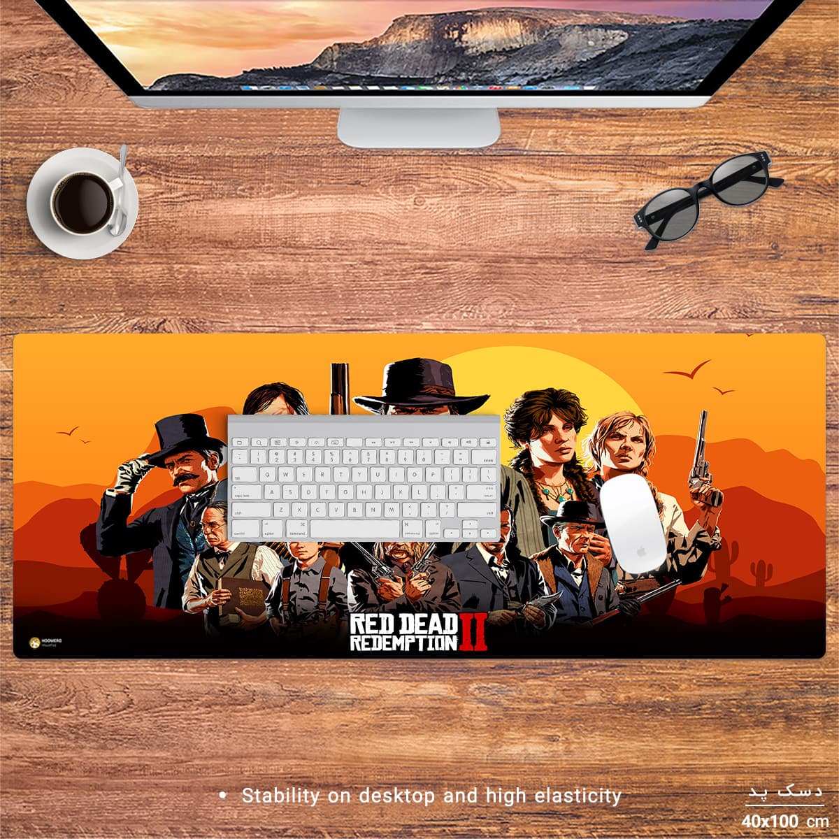 دسک پد هومرو مدل HX014 طرح Red Dead Redemption سایز 40×100 سانتیمتر — تصویر ۲