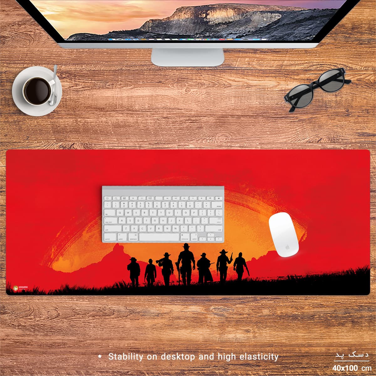 دسک پد هومرو مدل HX015 طرح Red Dead Redemption سایز 40×100 سانتی‌متر — تصویر ۳