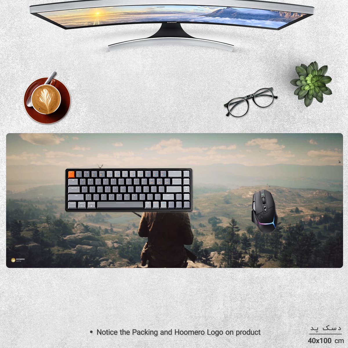 دسک پد هومرو مدل HX017 طرح Red Dead Redemption سایز 40×100 سانتی‌متر — تصویر ۳