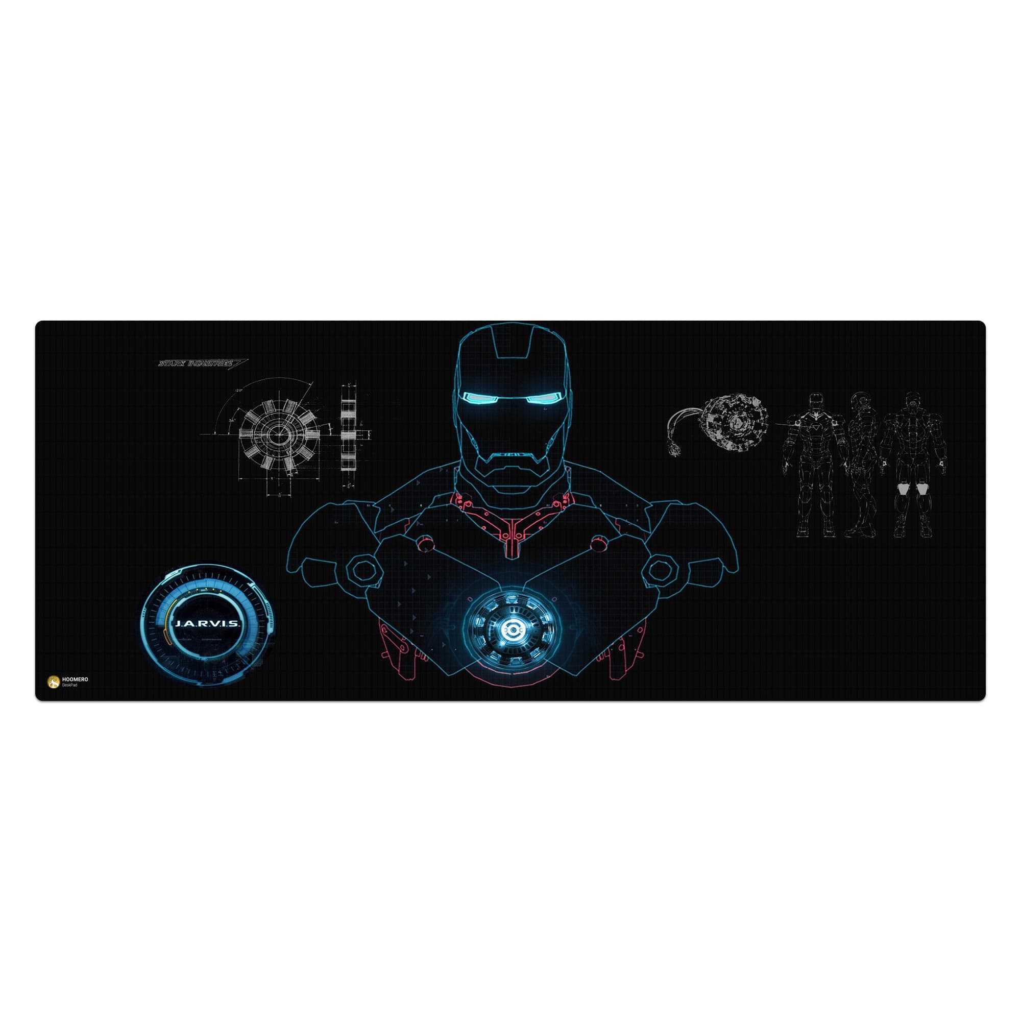 دسک پد هومرو مدل HX036 طرح Iron Man سایز 40×100 سانتی‌متر