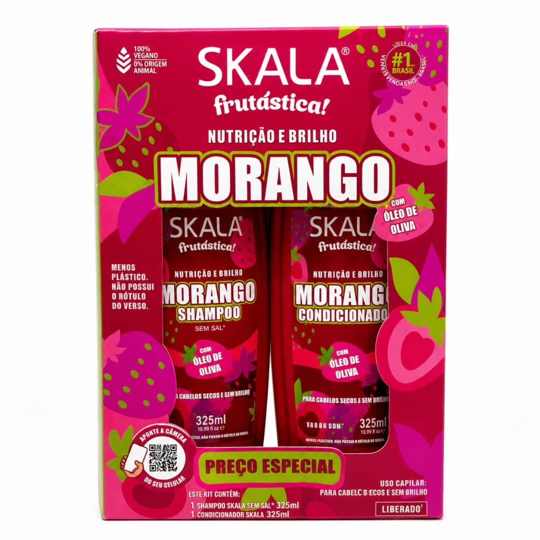 شامپو و نرم کننده روغن زیتون اسکالا SHAMPOO & CONDICIONADOR MORANGO SKALA — تصویر ۲