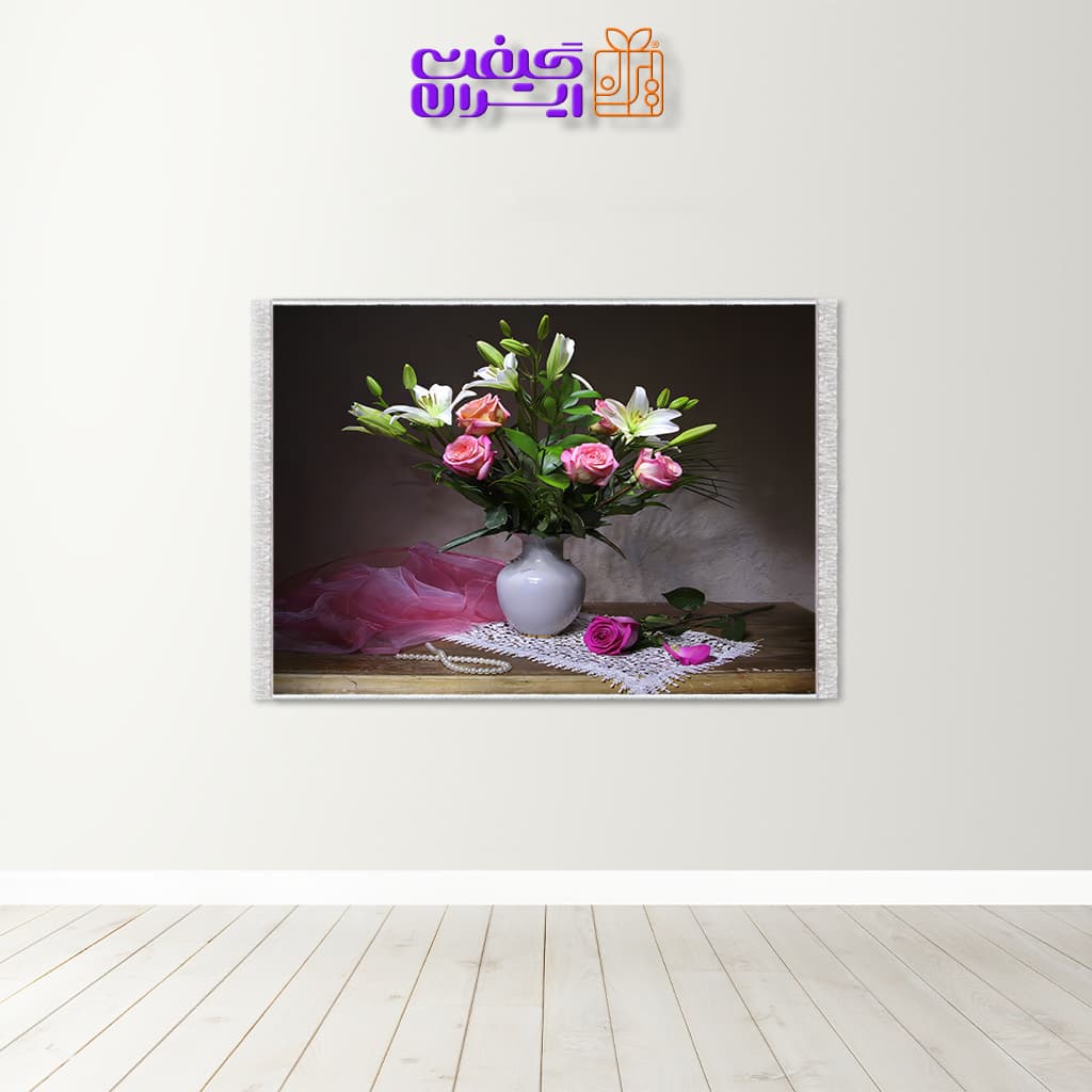 تابلو فرش طرح گلدان کد 9215