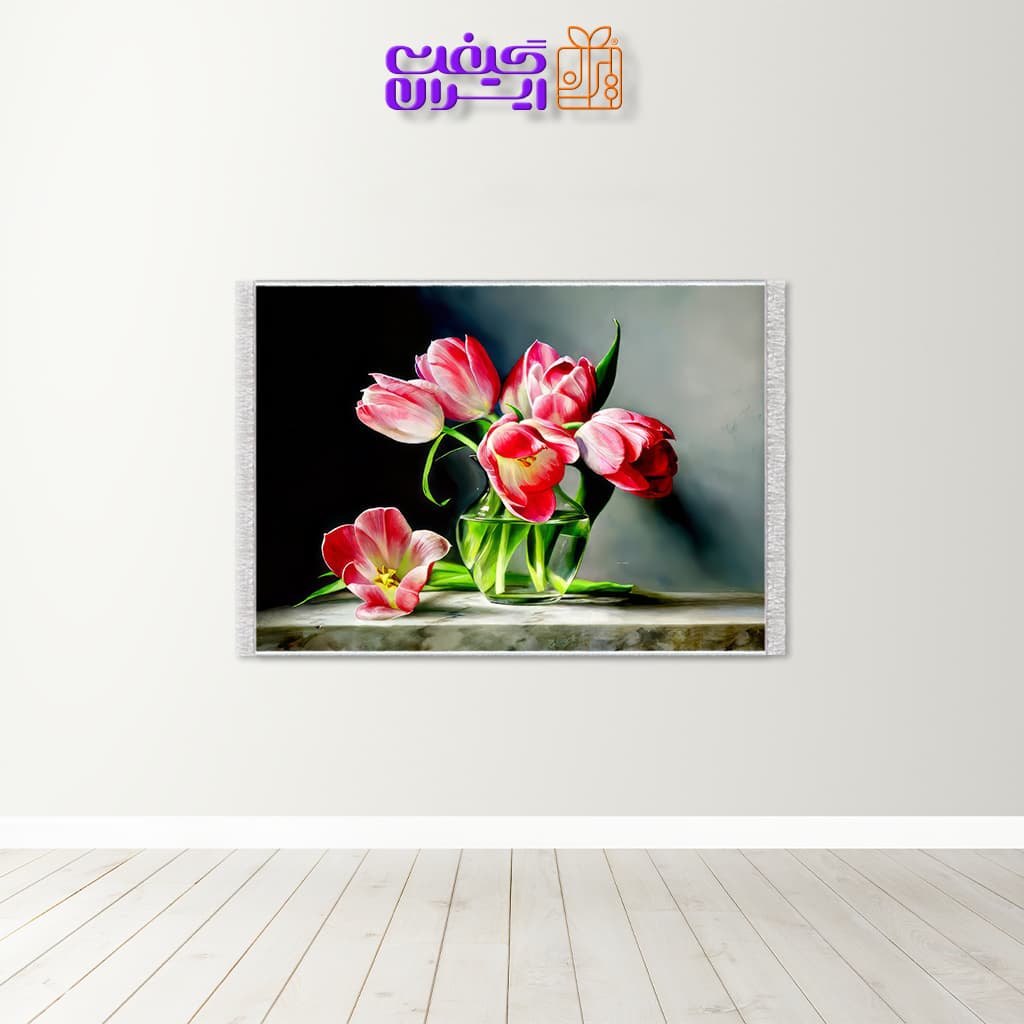 تابلو فرش طرح گلدان کد 9095