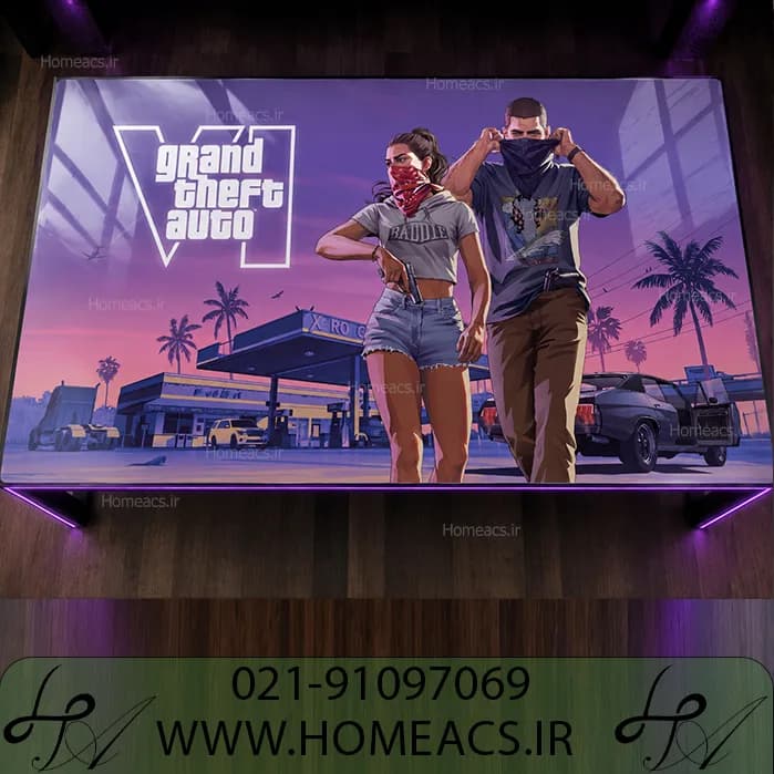 شیشه رومیزی گیمینگ طرح GTA VI