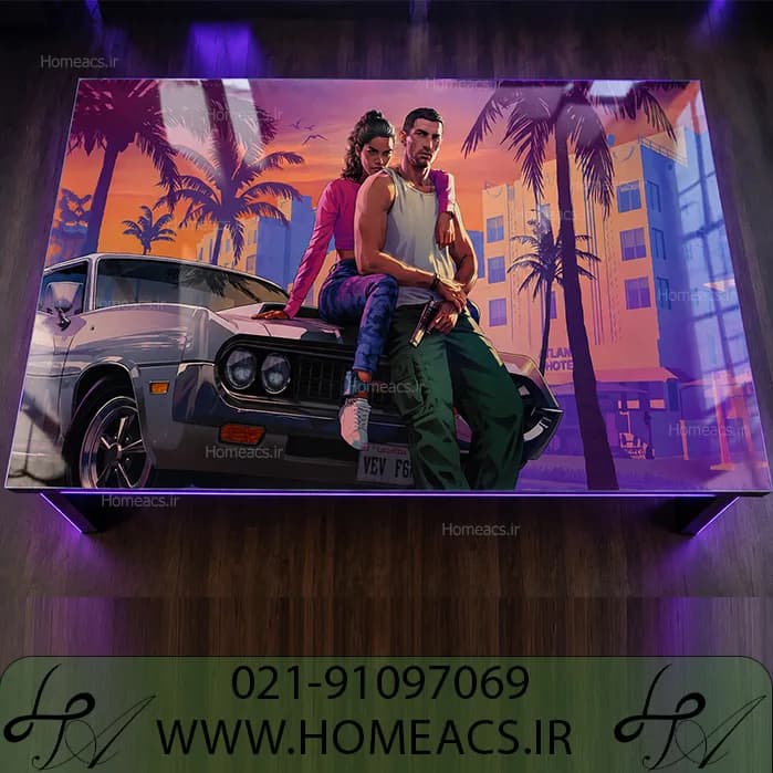 شیشه رومیزی چاپی گیمینگ GTA VI
