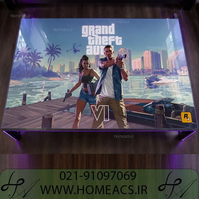 شیشه رومیزی چاپی گیمینگ طرح GTA VI