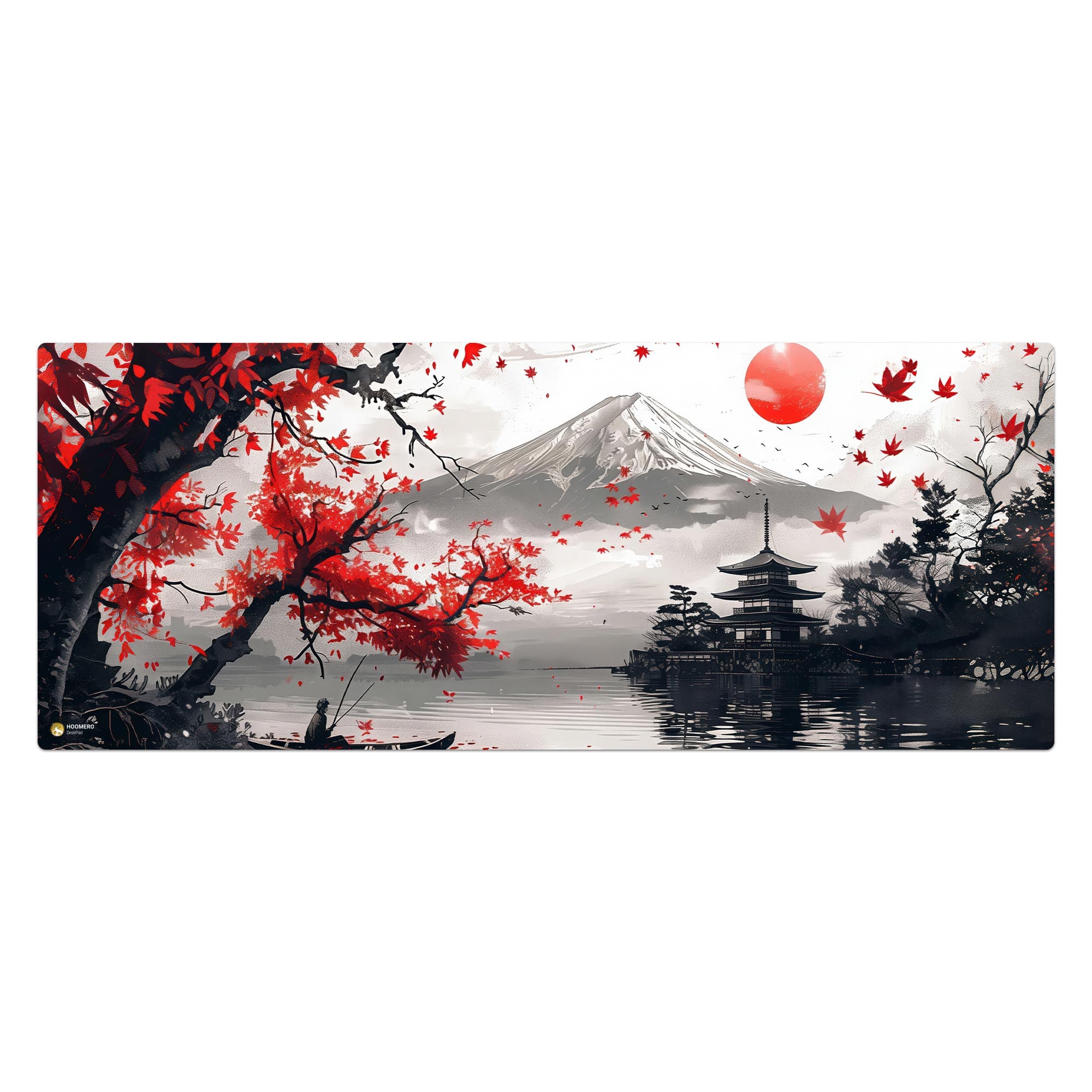 دسک پد هومرو مدل HX109 طرح نقاشی ژاپنی سایز 40×100 سانتی‌متر