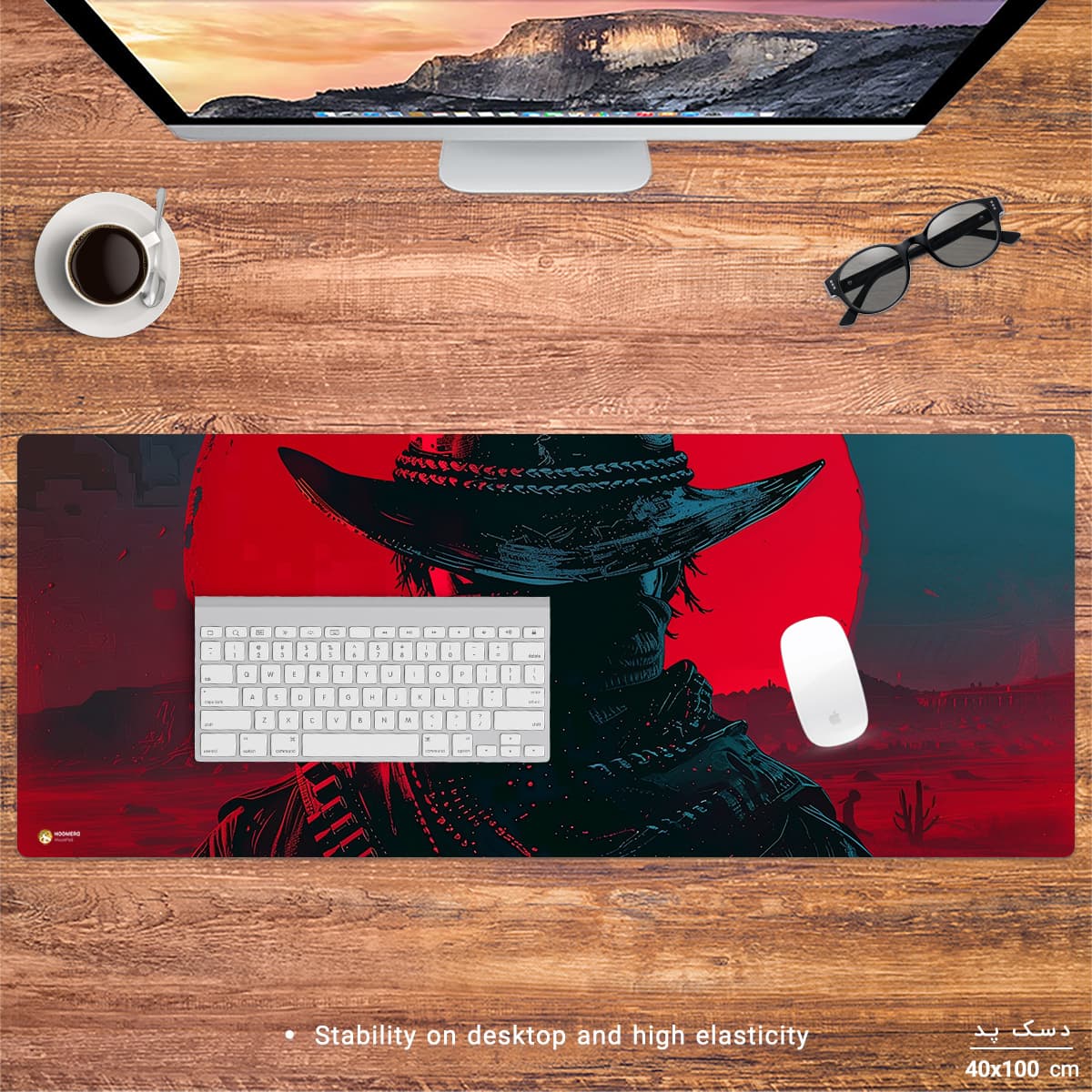 دسک پد هومرو مدل HX128 طرح Red Dead Redemption سایز 40×100 سانتی‌متر — تصویر ۳