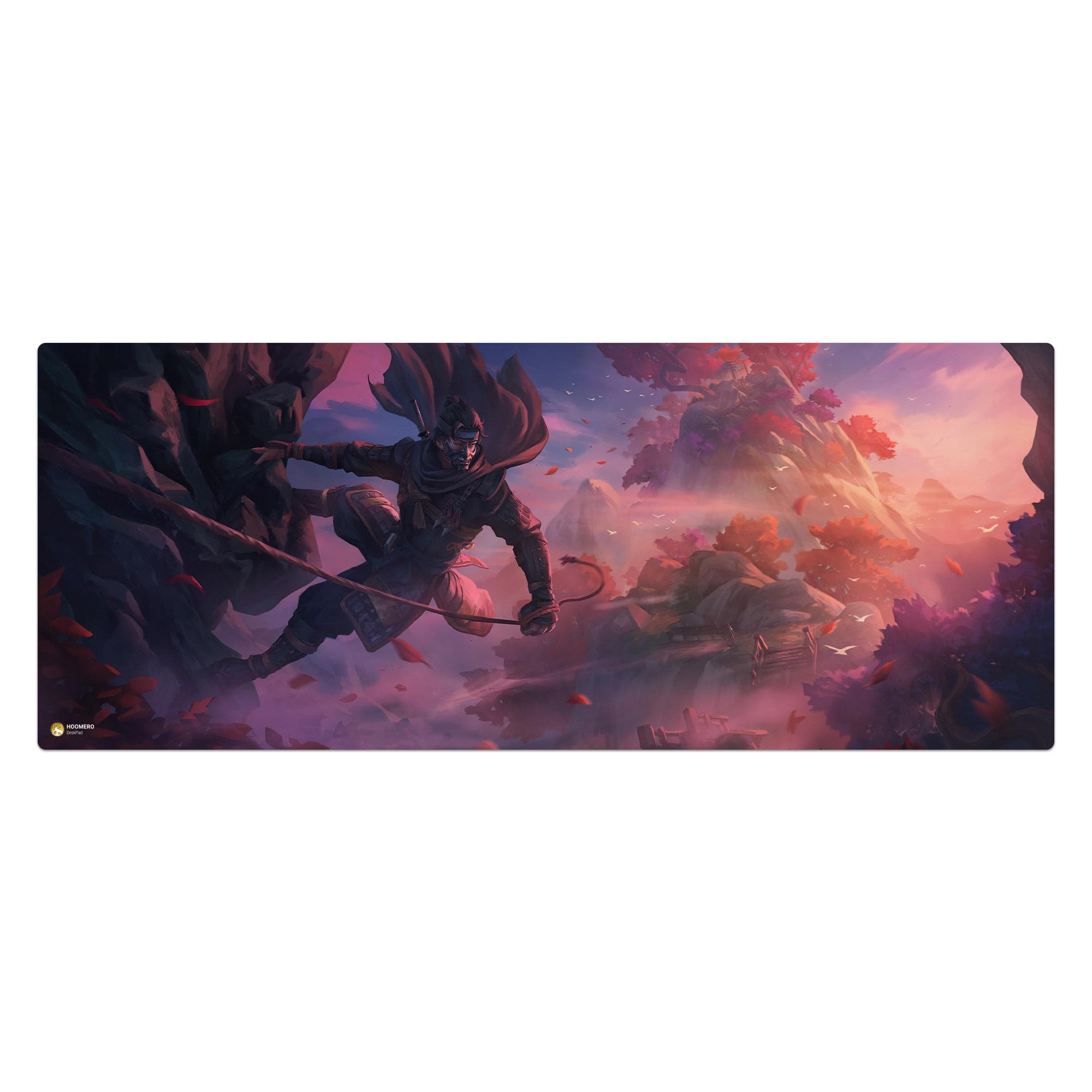 دسک پد هومرو مدل HX188 طرح Ghost of Tsushima سایز 40×100 سانتی‌متر