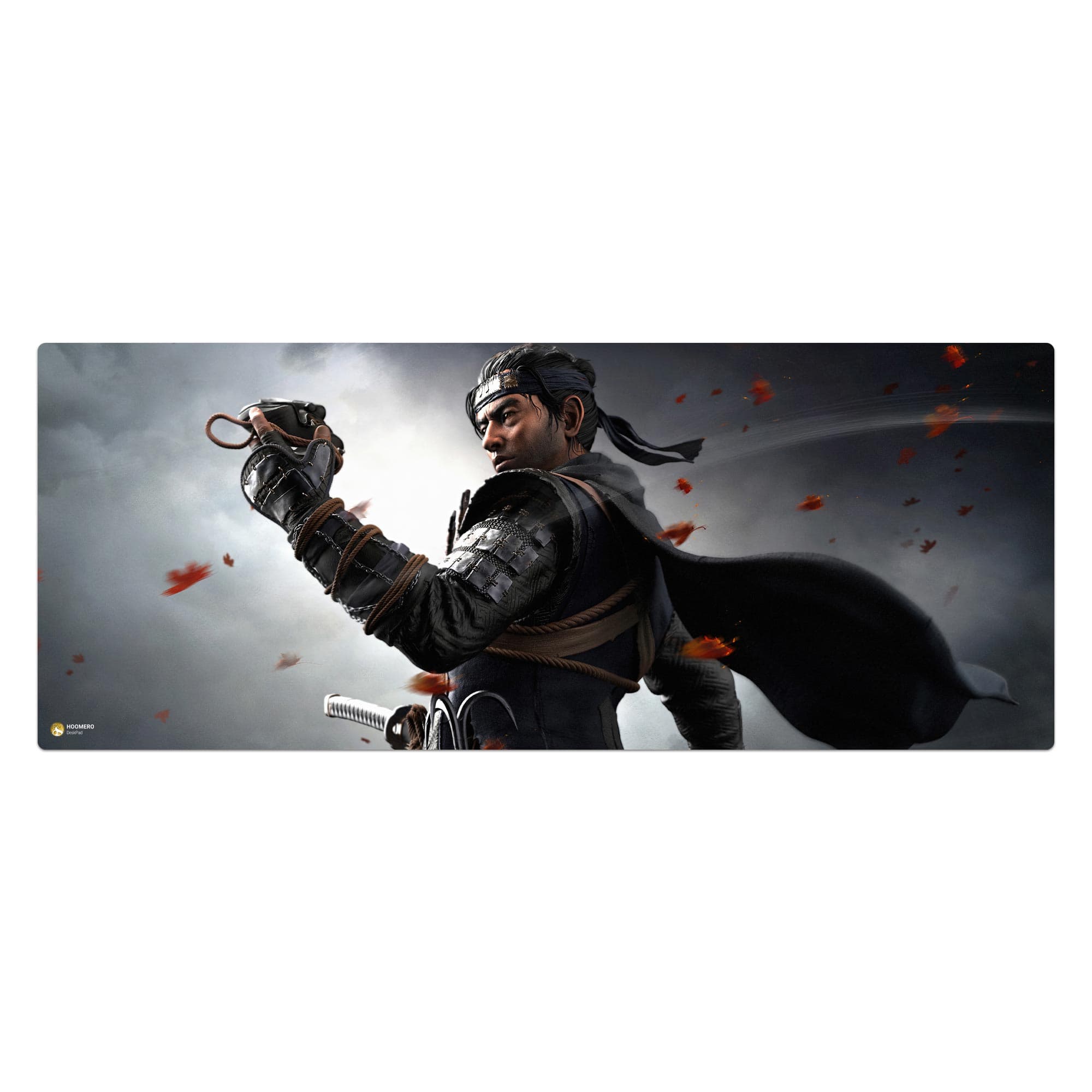 دسک پد هومرو مدل HX197 طرح Ghost of Tsushima سایز 40×100 سانتی‌متر