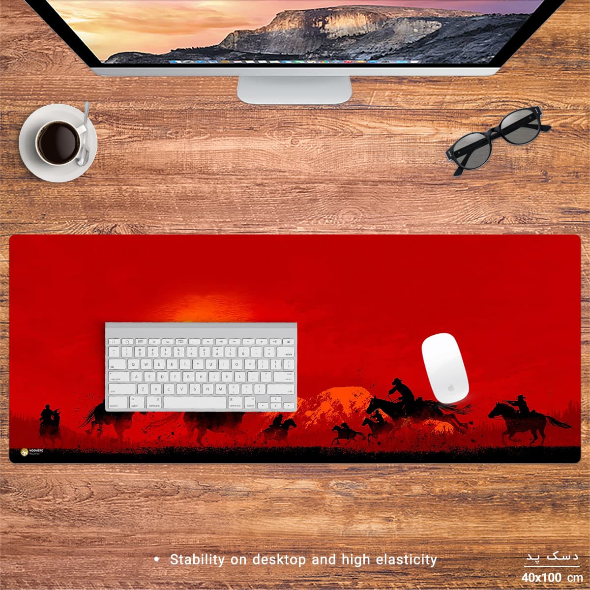 دسک پد هومرو مدل HX211 طرح Red Dead Redemption سایز 40×100 سانتی‌متر — تصویر ۲