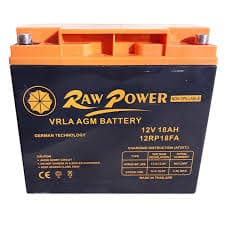 باتری 12 ولت 18 آمپر-RAW POWER