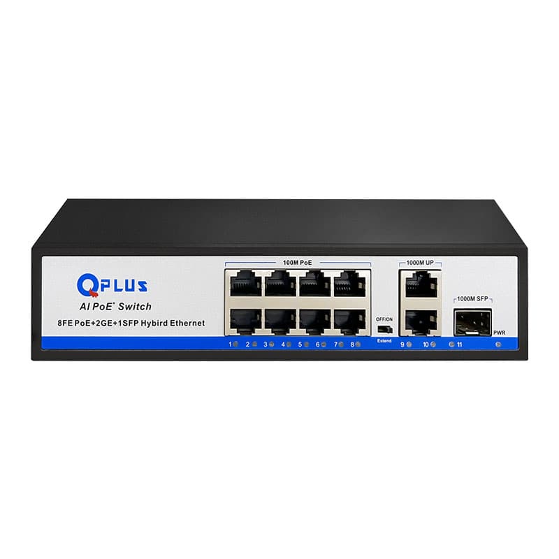 سوئیچ شبکه 11 پورت کیوپلاس مدل PL-P8002G-S1