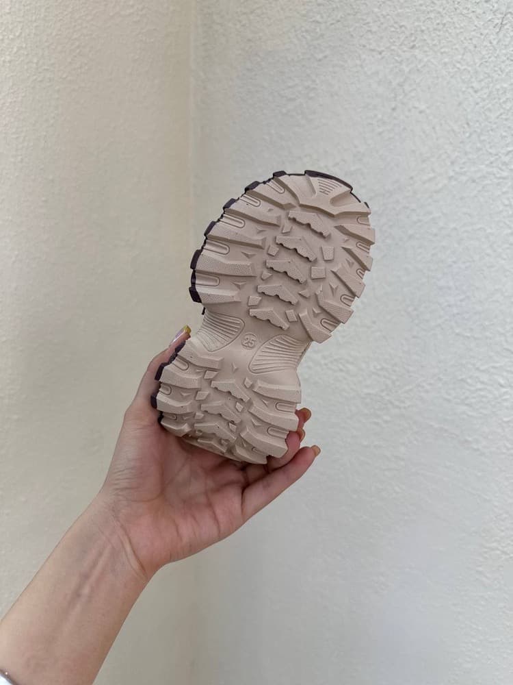 کتونی فشن کرم قهوه ای کد w38 — تصویر ۳
