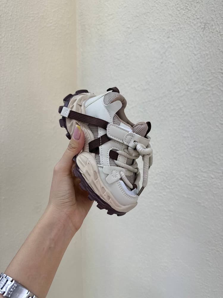 کتونی فشن کرم قهوه ای کد w38 — تصویر ۴