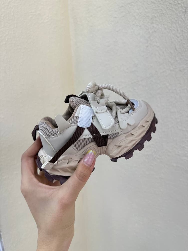 کتونی فشن کرم قهوه ای کد w38 — تصویر ۲