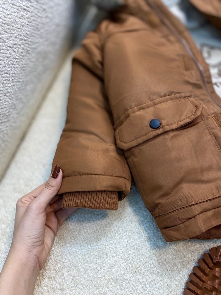 کاپشن آجری داخل خز — تصویر ۸