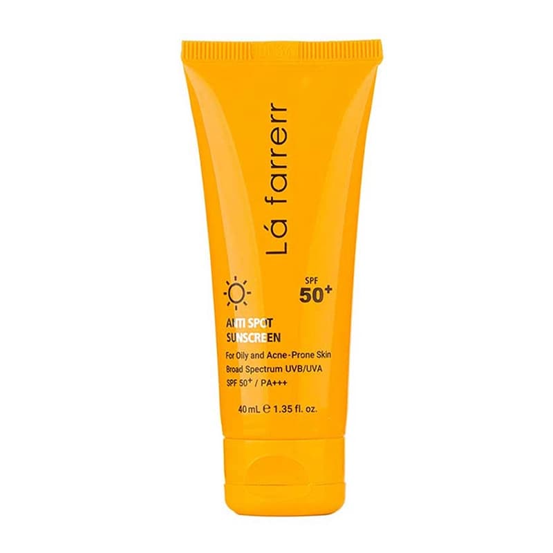 کرم ضد آفتاب و ضد لک بی رنگ لافارر مناسب پوست چرب مختلط و مستعد آکنه +SPF50