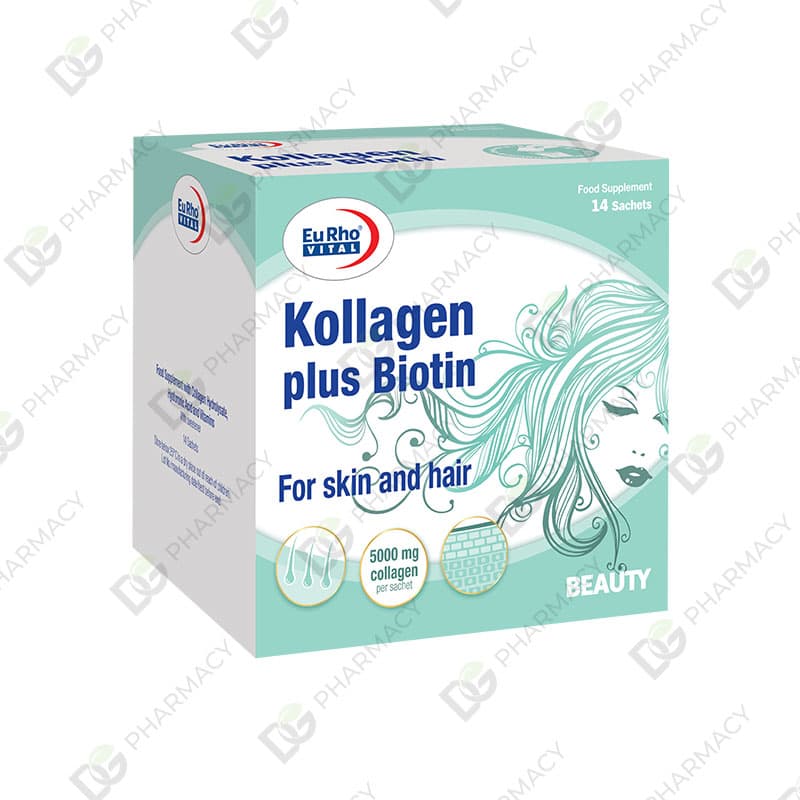 ساشه کلاژن پلاس بیوتین یوروویتال — تصویر ۳