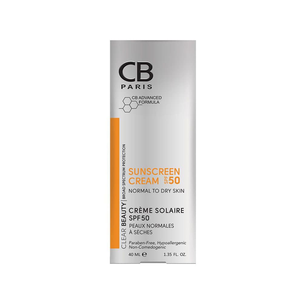 کرم ضدآفتاب بی رنگ SPF50 سی بی پاریس مناسب پوست نرمال تا خشک – 40 میلی لیتر