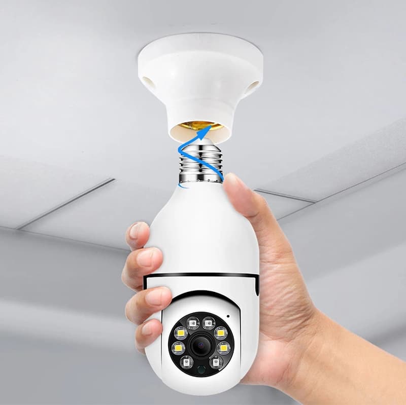 دوربین لامپی چرخشی مدل v380 – نرم افزار FtyCam (اصل) — تصویر ۳