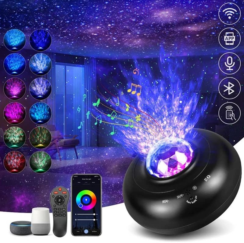 پروژکتور رقص نور کهکشانی و اسپیکر مدل Starry Projector — تصویر ۵