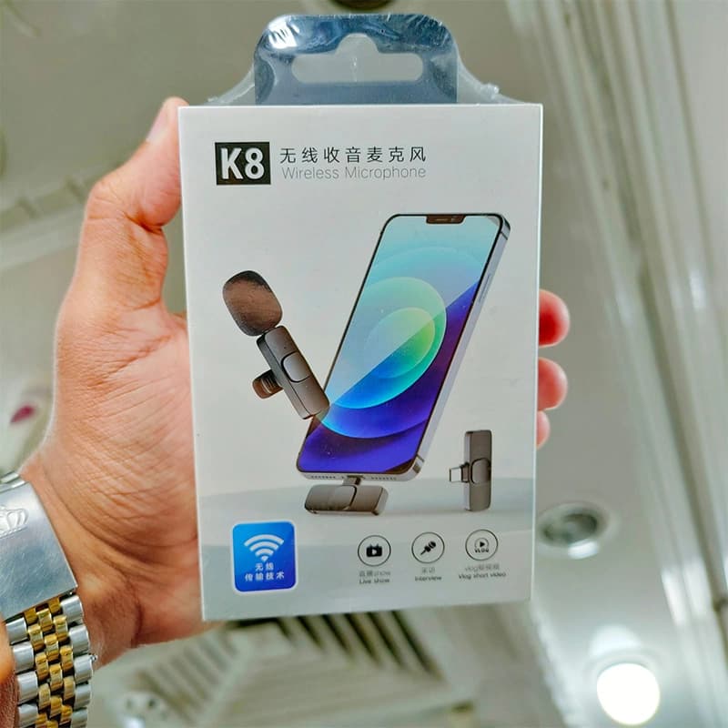 میکروفن یقه ای Type C مدل K8 — تصویر ۵