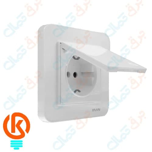 پریز برق ارت دربدار ارس سفید — تصویر ۲
