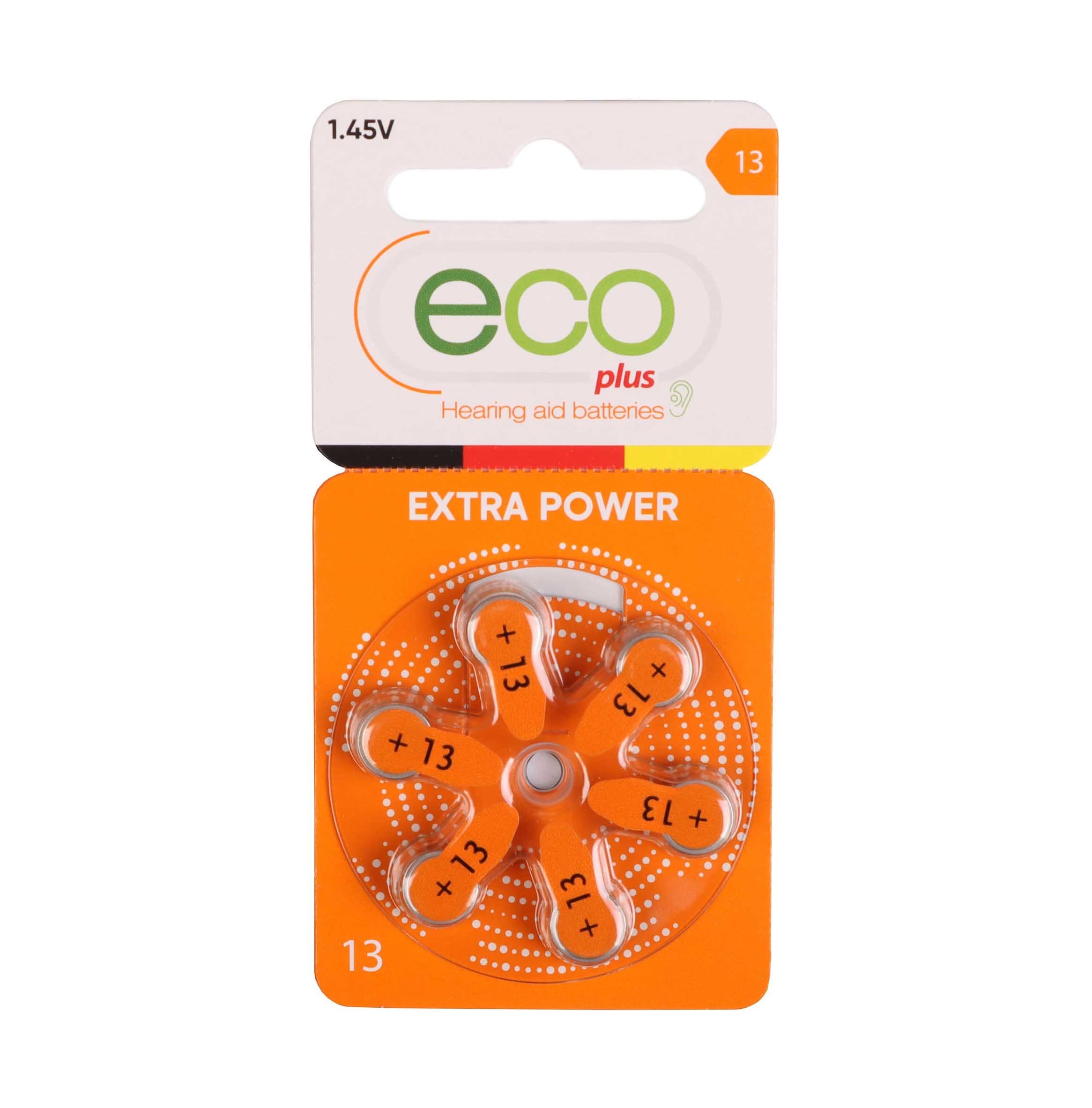 باطری سمعک اکو پلاس EXTRA POWER بسته 6 عددی