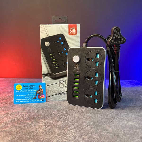 چند راهی برق USB دار HGDUE مدل HG-136U — تصویر ۴