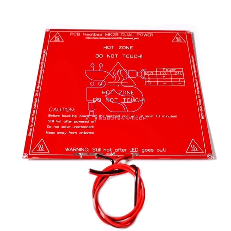 هیت بد پرینتر سه بعدی RepRap مدل MK2B(مشکی) — تصویر ۲