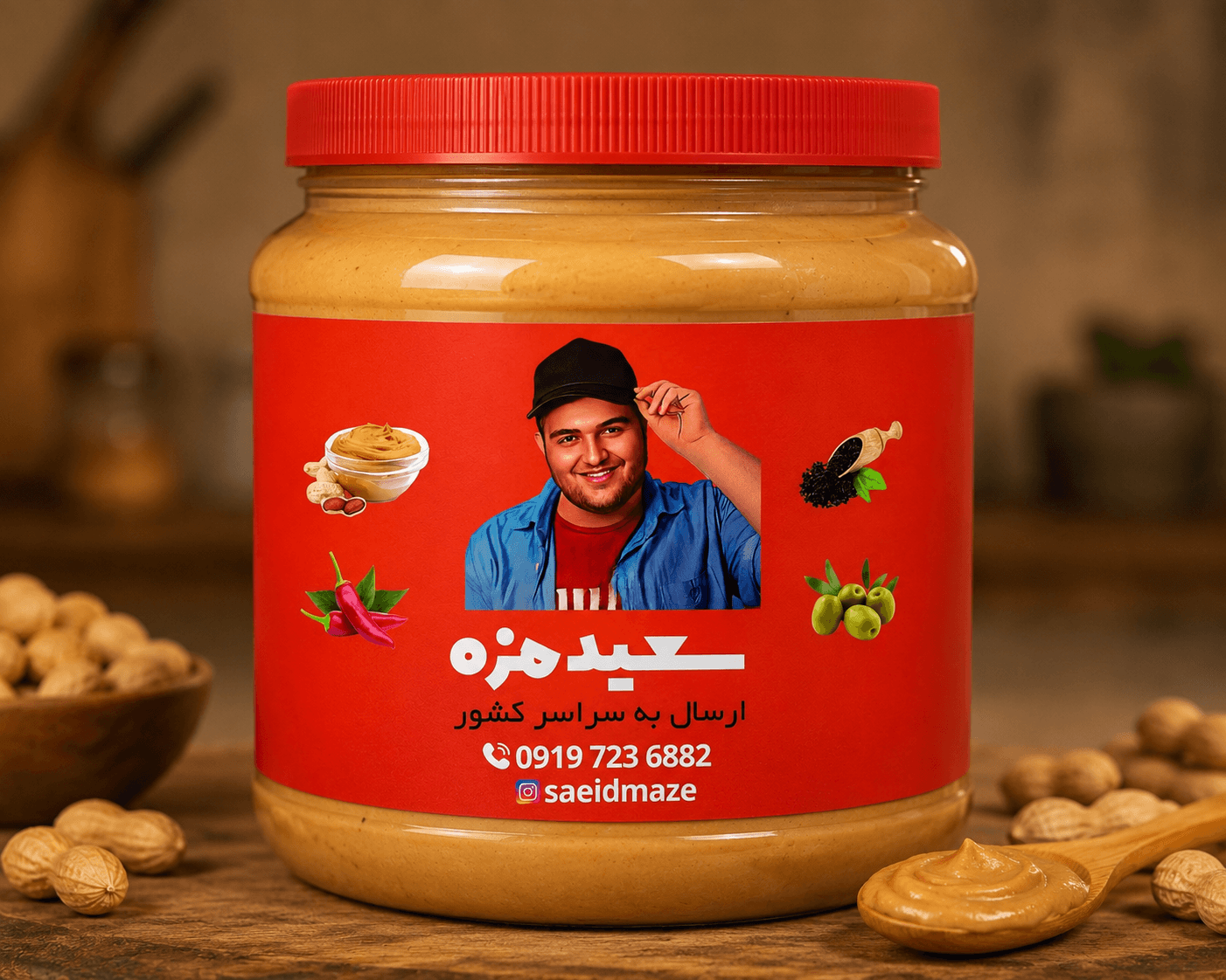 کره بادام زمینی ارگانیک آستانه