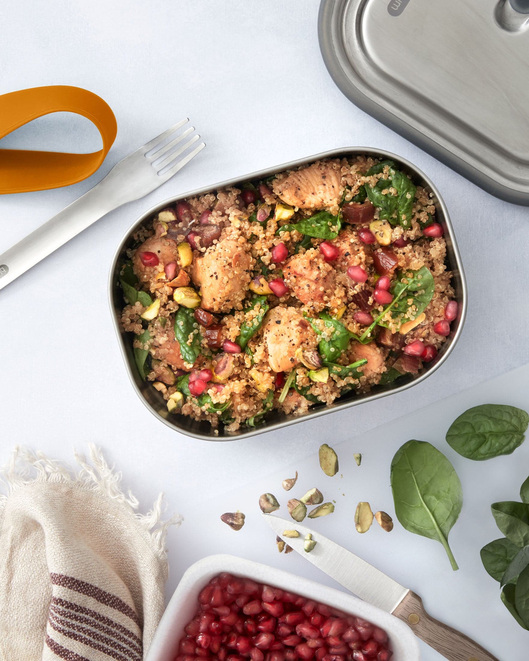 ظرف غذای استیل ضد زنگ سایز بزرگ | Stainless Steel Lunch Box Large 1L – Ocean — تصویر ۳
