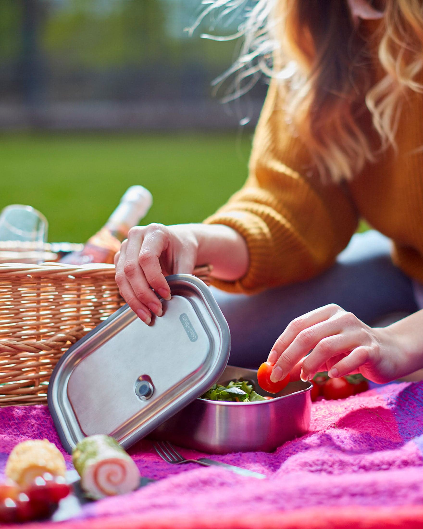 ظرف غذای استیل ضد زنگ سایز بزرگ | Stainless Steel Lunch Box Large 1L – Ocean — تصویر ۶