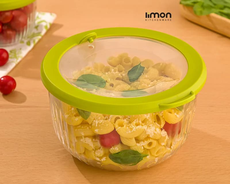 کاسه گرد شیشه ای سوپاپ دار 1/8 لیتر لیمون — تصویر ۵