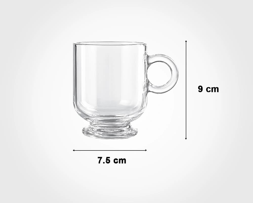 فنجان شیشه ای پایه دار 220 سی سی لیمون — تصویر ۲