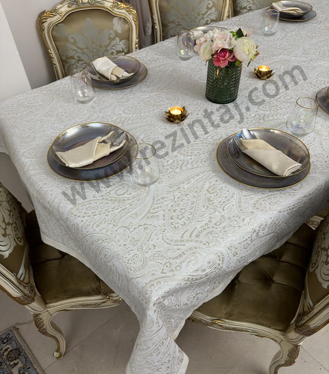 رومیزی بته جقه 4نفره مربع 150*150