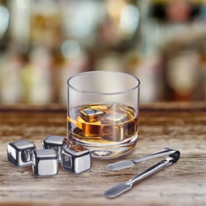 Ice cubes with tongs, set 7-pcs – Cosmo | یخ استیل به‌همراه انبر وست مارک — تصویر ۴
