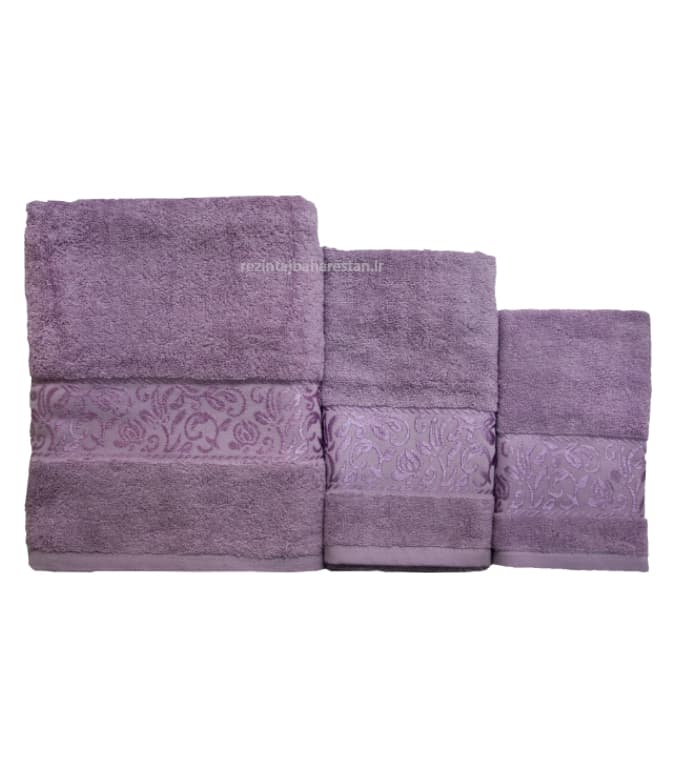 حوله دستی و استخری ترمه رنگ بنفش