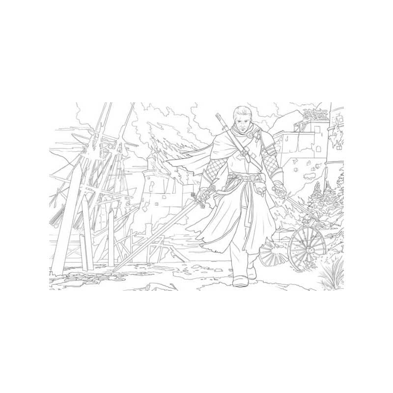 کتاب اورجینال رنگ‌آمیزی بازی Assassin’s Creed: The Official Coloring Book — تصویر ۲