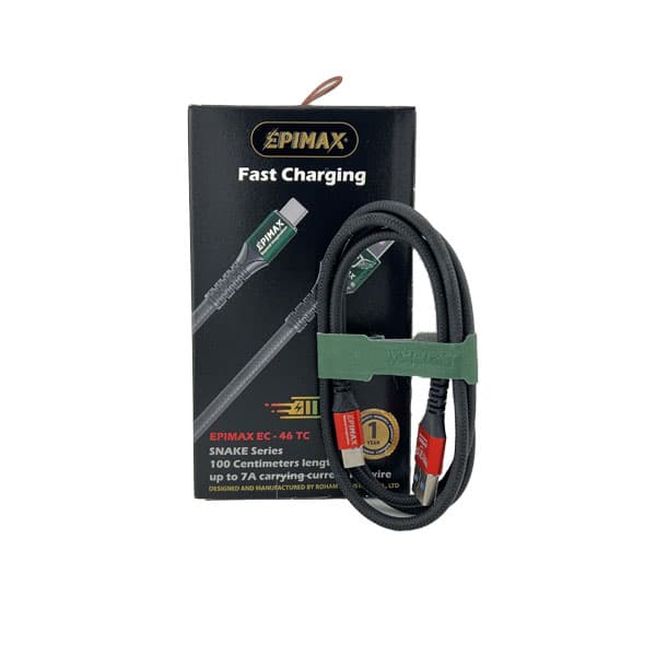 کابل شارژ تایپ سی سیلیکونی یکسال گارانتی EPIMAX EC46