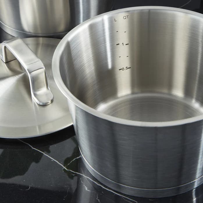 سرویس قابلمه متا برگهف | BergHOFF DiNA Meta 10pc Recycled 18/10 Stainless Steel Cookware Set — تصویر ۳